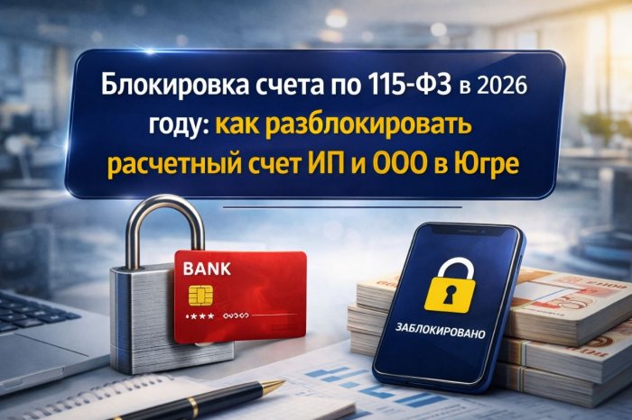 Блокировка счета по 115-ФЗ в 2026 году: как разблокировать расчетный счет ИП и ООО в Югре
